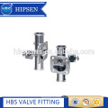 Multi-port sanitary stainless steel clamp diaphragm sample valve